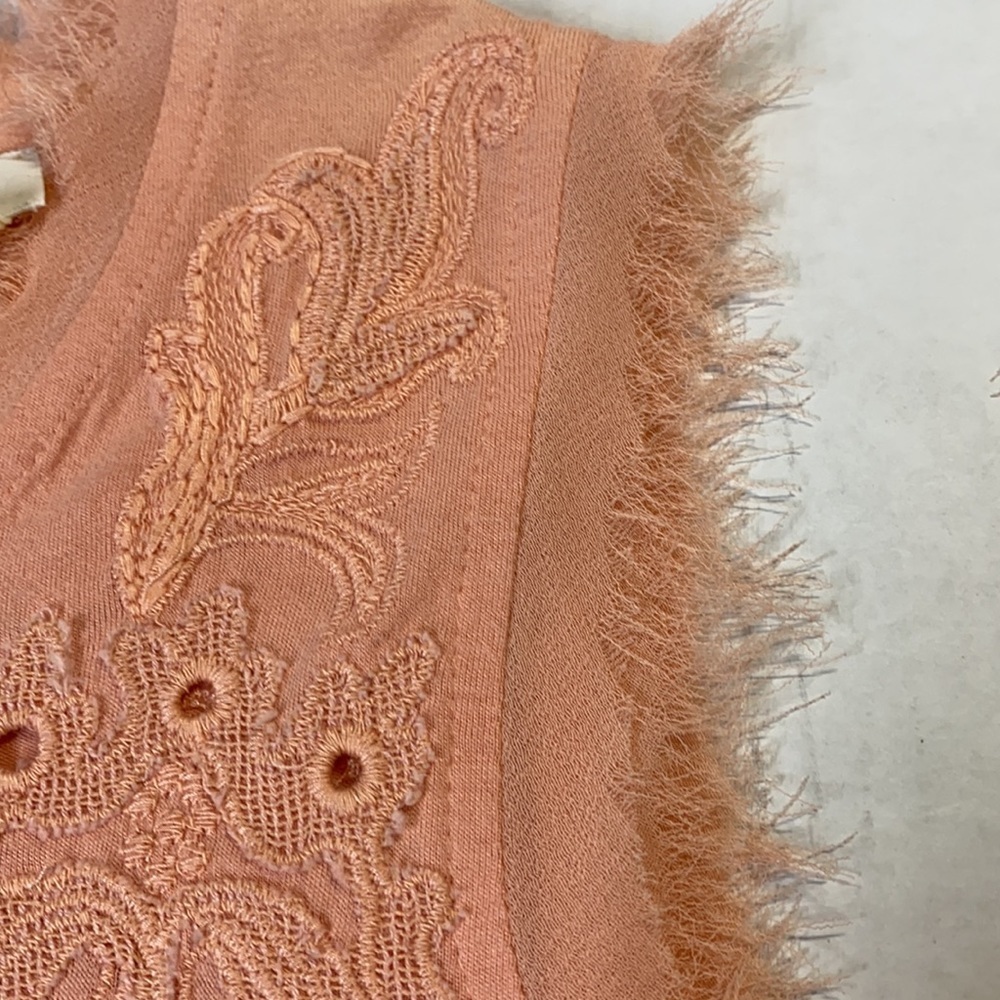 Anthropologie Meadow Rue Laia Peach Top NWOT - Picture 7 of 9